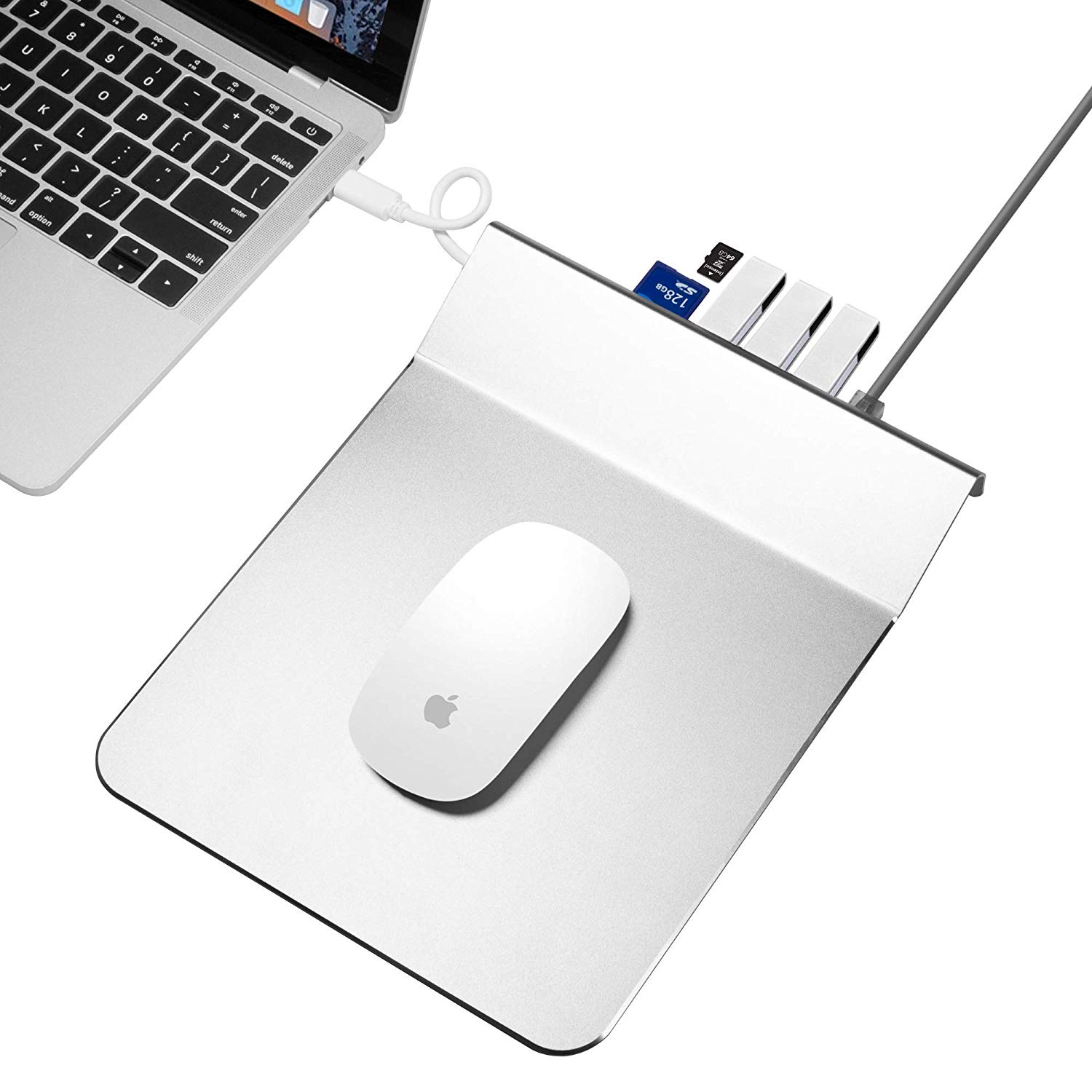 VOAMOKO Aluminum Mouse Pad With USB Hub